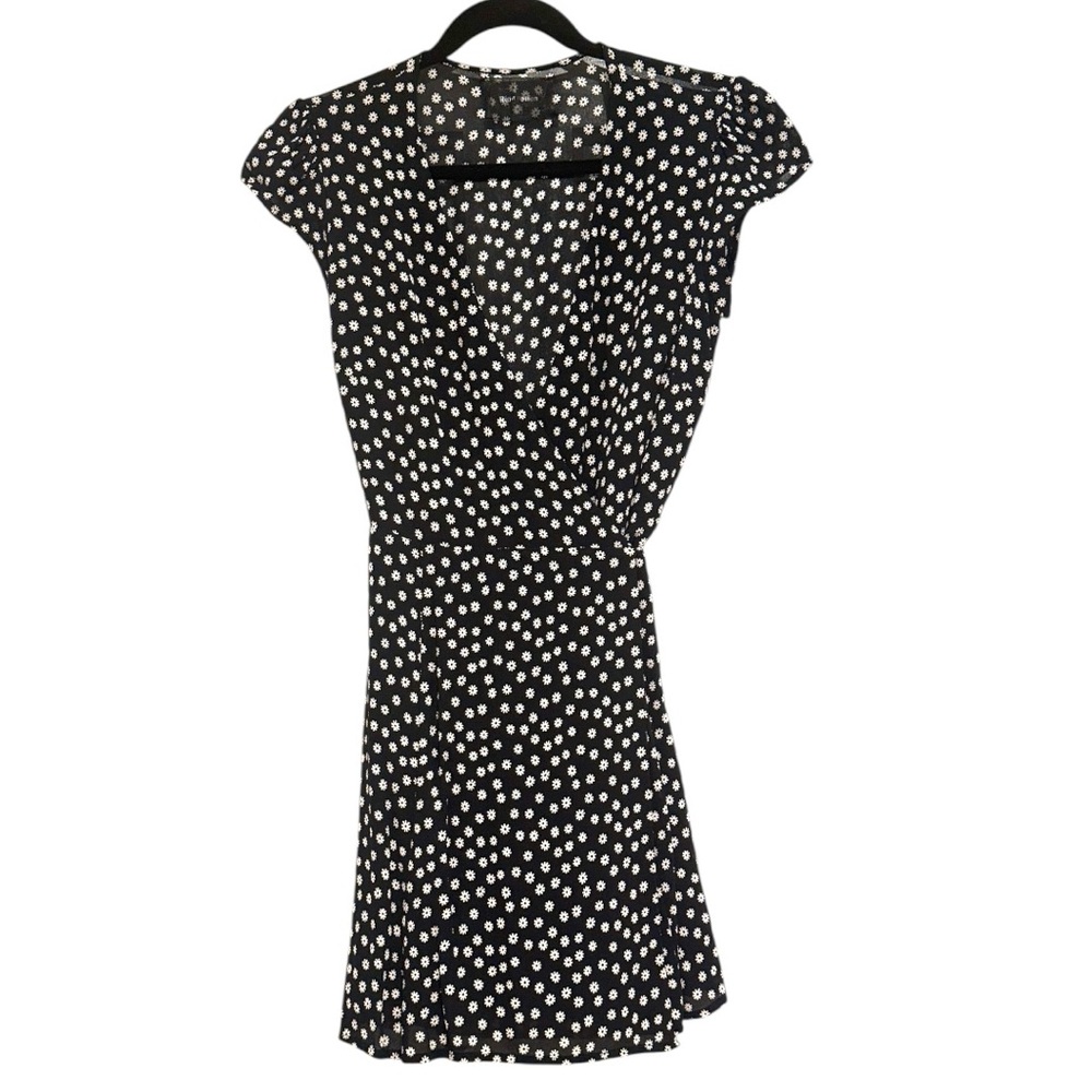 Reformation Dawn Black and White Tiny Floral Polka Dot Mini Dress - Picture 5 of 11